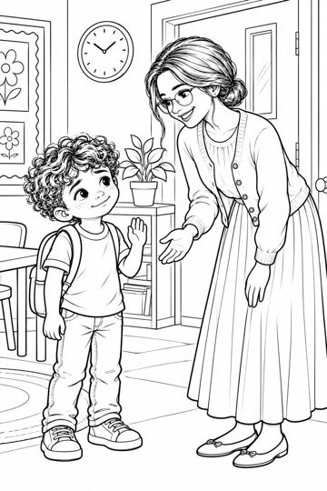Colouring page: Ask a grown-up